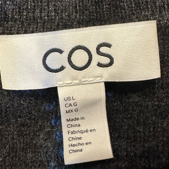 COS polo collar argyle oversize sweater - Picture 6 of 7